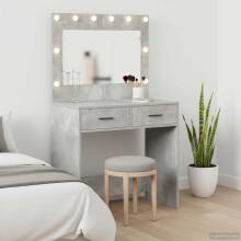 Berkfield Dressing Table Concrete Grey 78.5 x 41 x 135 cm Engineered Wood