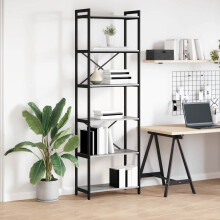 Berkfield Bookshelf Grey sonoma 60 x 30 x 189.5 cm Engineered Wood