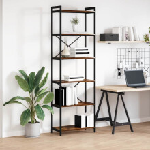 Berkfield Bookshelf Smoked Oak 60 x 30 x 189.5 cm Engineered Wood