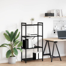 Berkfield Bookshelf Black Oak 60 x 30 x 120 cm Engineered Wood