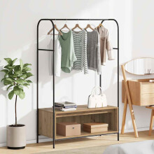 Berkfield Clothes Rack Brown Oak 100 x 44 x 160 cm Engineered Wood