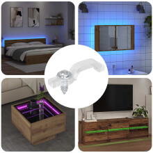 Berkfield LED Strip Clips 12 pcs Transparent 23.8 x 7.3 x 4.3 mm