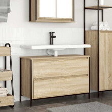 Berkfield Bathroom Basin Cabinet with Drawers Sonoma Oak 90x34.5x60 cm