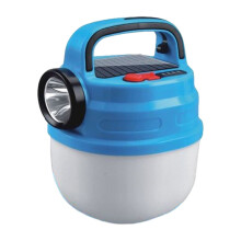 Infidev Blaue Solar-Tragbare Campingzeltlampe, Laterne mit 6 Modi für Outdoor, Zuhause, Auto, USB- und Solarladung, Notbeleuchtung bei Stromausfall