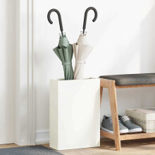 Berkfield Umbrella Stand White 28 x 12 x 41 cm Steel