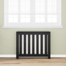 Berkfield Radiator Cover Black Oak 104 x 20 x 82 cm Engineered Wood