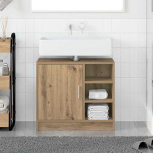 Berkfield Bathroom Cabinet Artisan Oak 63 x 29 x 55 cm Engineered wood
