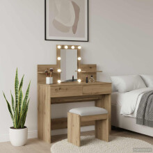 Berkfield Dressing Table Artisan Oak 100 x 40 x 130 cm Engineered Wood