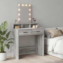Berkfield Dressing Table Grey 79 x 41 x 140 cm Engineered Wood