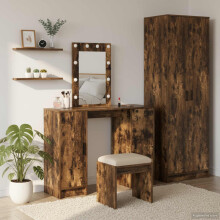 Berkfield Dressing Table Brown 102 x 33 x 135 cm Engineered Wood