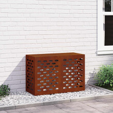 Berkfield Air Conditioner Cover Rusty 90 x 40 x 60 cm Weathering Steel