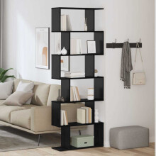 Berkfield Book Cabinet Black Oak 70 x 24 x 193.5 cm Engineered Wood