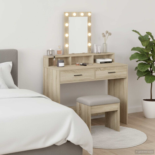Berkfield Dressing Table Brown 100 x 41 x 140 cm Engineered Wood