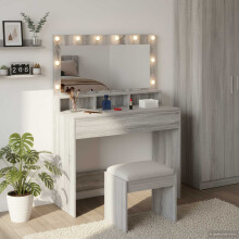Berkfield Dressing Table Grey Sonoma 100 x 41 x 135 cm Engineered Wood