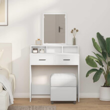Berkfield Dressing Table White 79 x 41 x 140 cm Engineered Wood