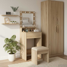 Berkfield Dressing Table Sonoma Oak 50 x 41 x 135 cm Engineered Wood