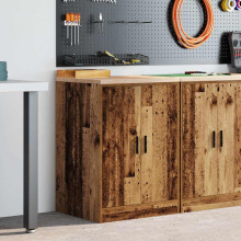 Berkfield Garage Storage Cabinet Old Wood 60x51x85 cm Solid Wood Pine
