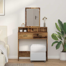 Berkfield Dressing Table Old Wood 79 x 41 x 140 cm Engineered Wood