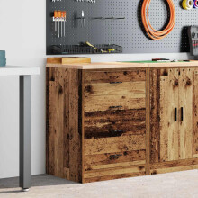 Berkfield Garage Storage Cabinet Old Wood 60x51x85 cm Solid Wood Pine