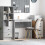 Berkfield Desk Concrete Grey 80 x 40 x 76 cm 1