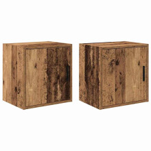 Berkfield Garage Wall Cabinets 2 pcs Old Wood Engineered Wood
