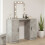 Berkfield Dressing Table Light Grey 102 x 33 x 135 cm Engineered Wood 1