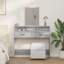 Berkfield Dressing Table Grey Sonoma 100 x 41 x 140 cm Engineered Wood