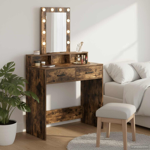Berkfield Dressing Table Brown 79 x 41 x 140 cm Engineered Wood