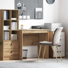 Berkfield Desk Artisan Oak 80 x 50 x 76 cm