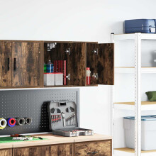 Berkfield Garage Wall Cabinets 2 pcs Smoked Oak Engineered Wood