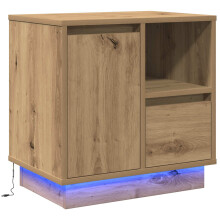 Berkfield Bedside Cabinet Artisan Oak 50 x 34.5 x 50 cm Engineered wood