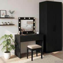 Berkfield Dressing Table Black 83 x 40 x 70 cm Engineered Wood