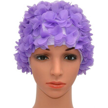 Vintage floral lace swim cap for women