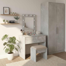 Berkfield Dressing Table with Drawer Grey 60 x 40 x 70 cm Engineered Wood