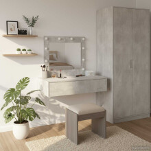 Berkfield Dressing Table with Drawer Grey 83 x 40 x 70 cm Engineered Wood