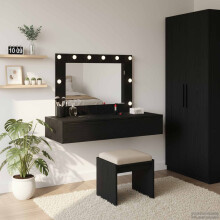 Berkfield Dressing Table Black 100 x 40 x 70 cm Engineered Wood