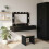 Berkfield Dressing Table Black 100 x 40 x 70 cm Engineered Wood 1