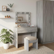 Berkfield Dressing Table with Drawer Grey 83 x 40 x 70 cm Engineered Wood