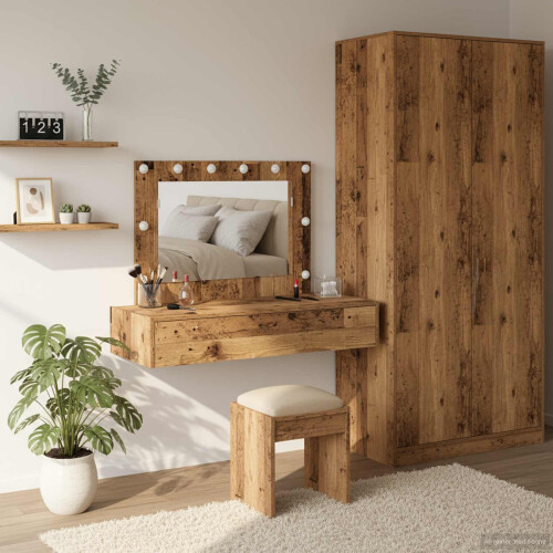 Berkfield Dressing Table Brown 100 x 40 x 70 cm Engineered Wood