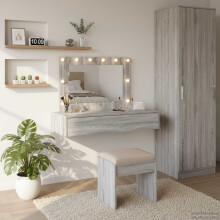 Berkfield Dressing Table Grey 100 x 40 x 70 cm Engineered Wood