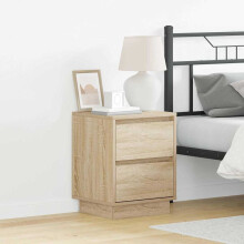 Berkfield Bedside Cabinet Sonoma Oak 39 x 34.5 x 50 cm Engineered wood