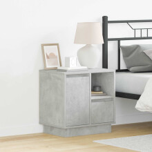 Berkfield Bedside Cabinet Concrete Grey 50 x 34.5 x 50 cm Engineered wood