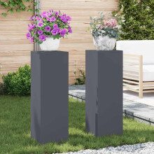 Berkfield Plant Stand 2 pcs Anthracite 24 x 24 x 75 cm Steel
