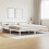 Berkfield Bed Frame White 215.5 x 205.5 x 69.5 cm Solid Pine Wood 1