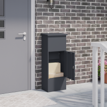 Berkfield Parcel Drop Box with Door Anthracite 44.5 x 29 x 110.5 cm Steel