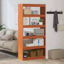 Berkfield Book Cabinet Wax Brown 80 x 30 x 167.5 cm Solid Pine Wood