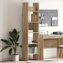 Berkfield Book Cabinet Artisan Oak 40 x 35 x 180 cm Engineered Wood