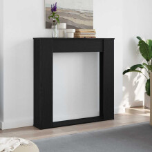Berkfield Fireplace Surround Black Oak 100x20x100 cm Engineered Wood
