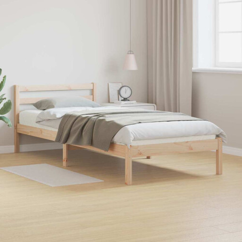 Berkfield Bed Frame Brown 225.5 x 95.5 x 69.5 cm Solid Pine Wood