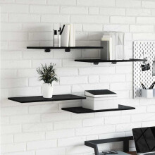 Berkfield Bookshelf Board 4 pcs Black 60 x 30 x 1.5 cm Engineered Wood